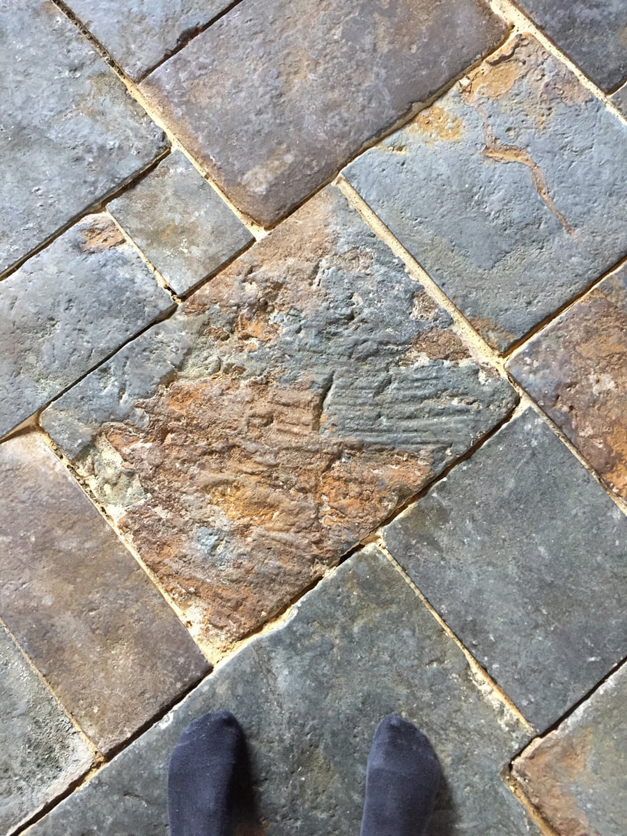 Flagstone sealing weekend Pear Tree Cottage Restoration